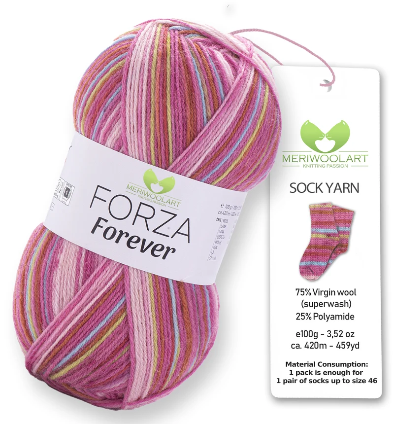 FORZA FOREVER 2706 WOOL SOCK YARN 100g 420