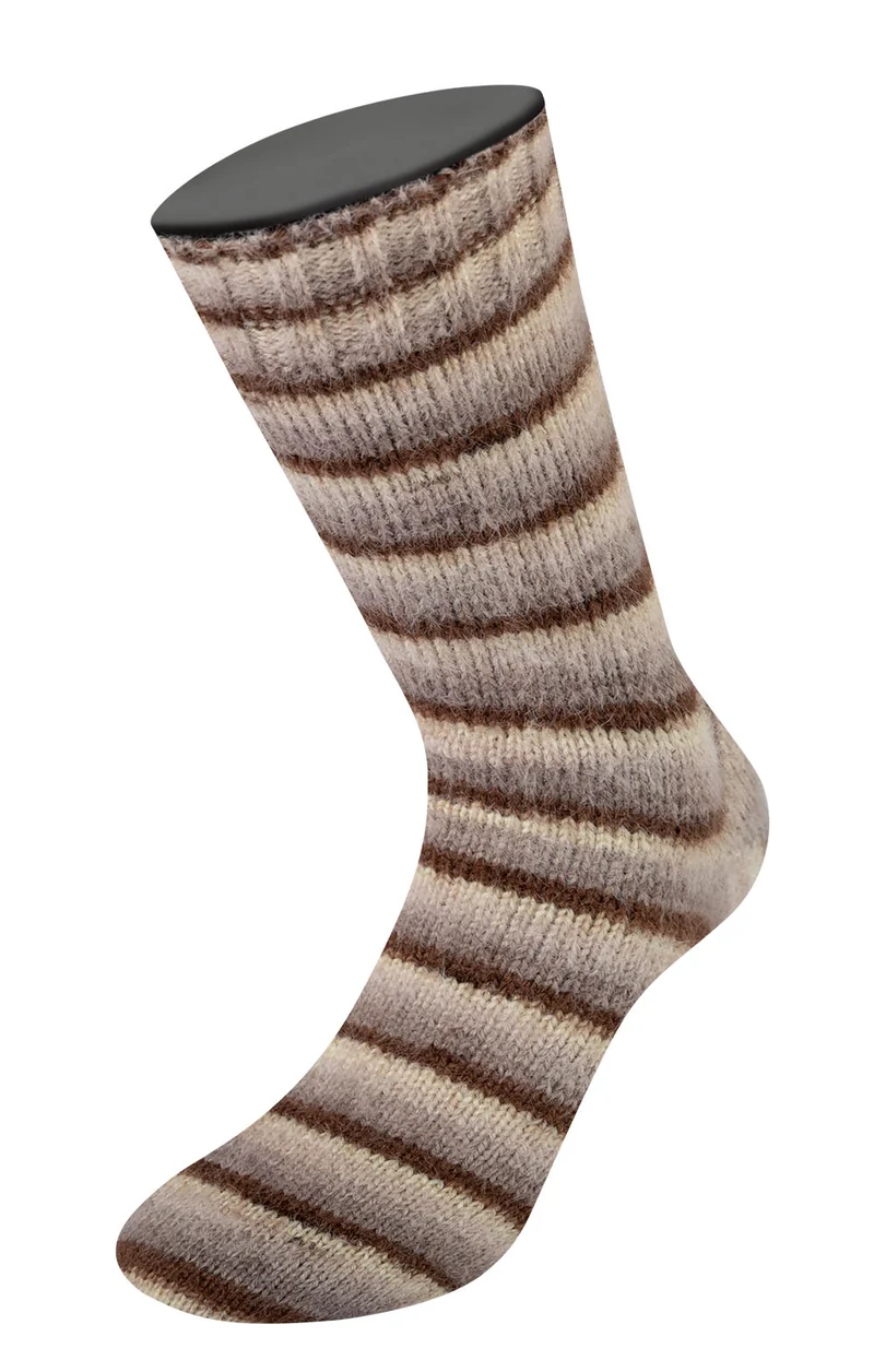 Lana Grossa Meilenweit 100gr Cosy Socks Soft Stripes