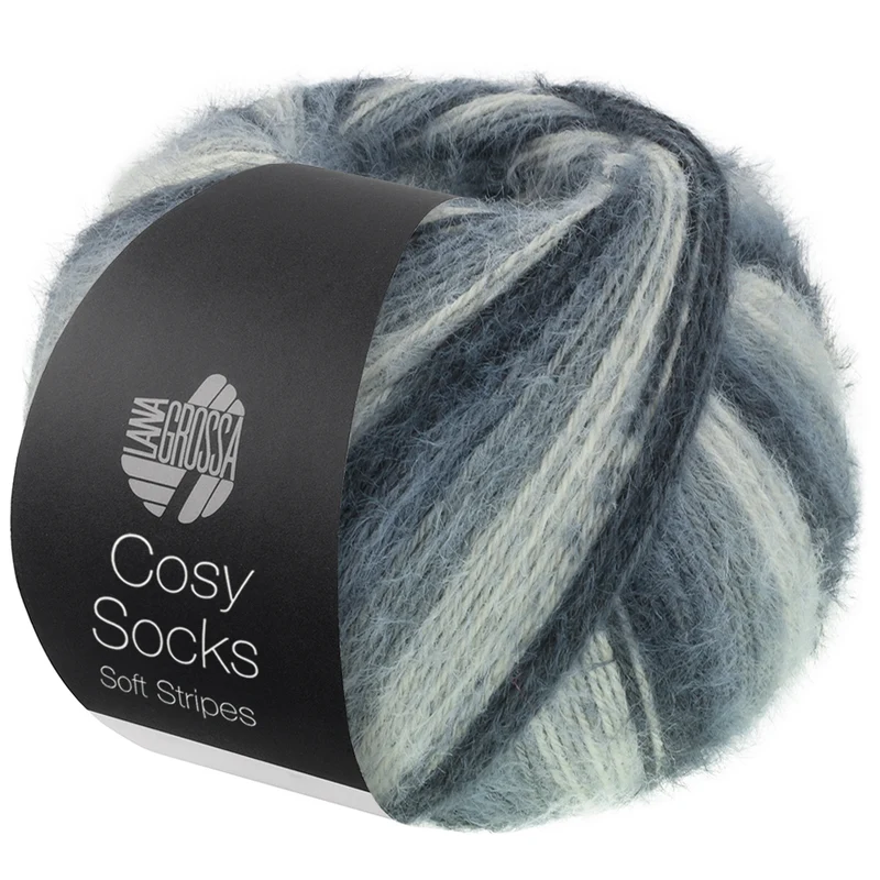 Lana Grossa Meilenweit 100gr Cosy Socks Soft Stripes