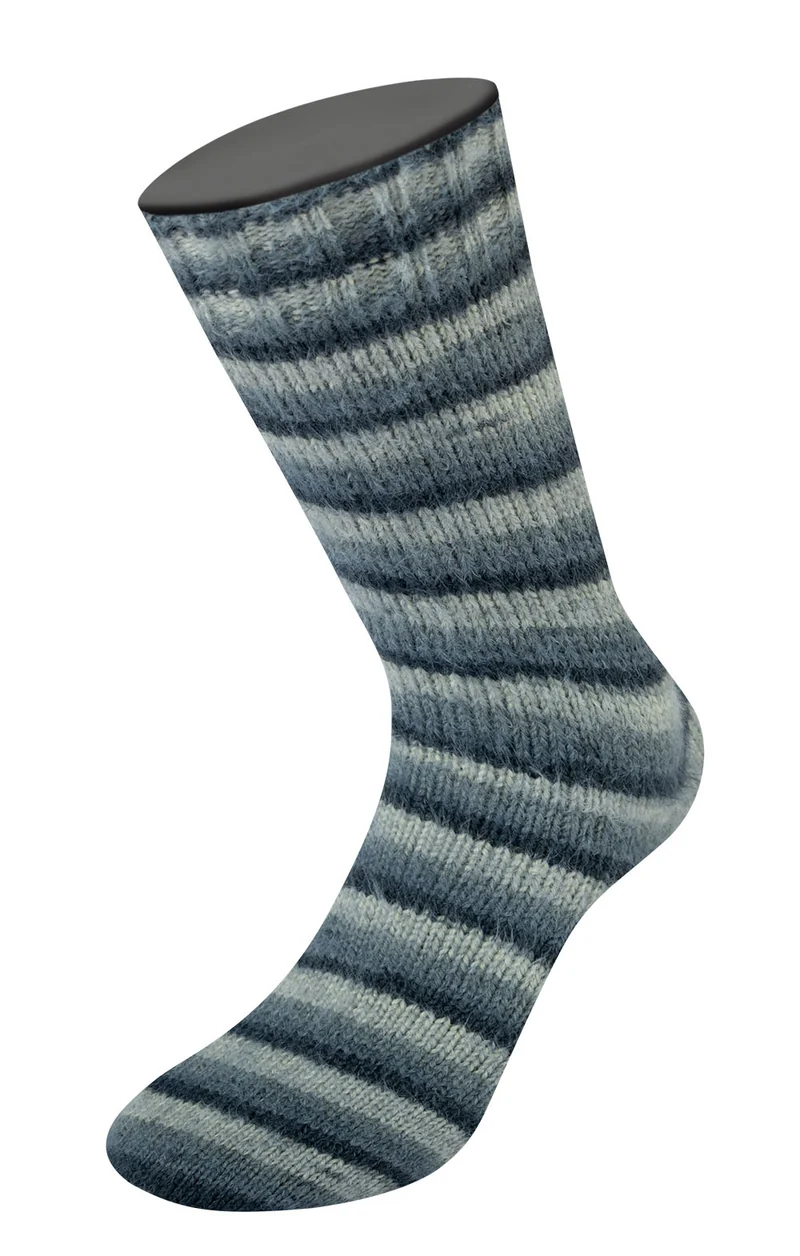 Lana Grossa Meilenweit 100gr Cosy Socks Soft Stripes