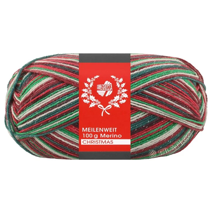 Lana Grossa Meilenweit 100 Merino Christmas Lurex