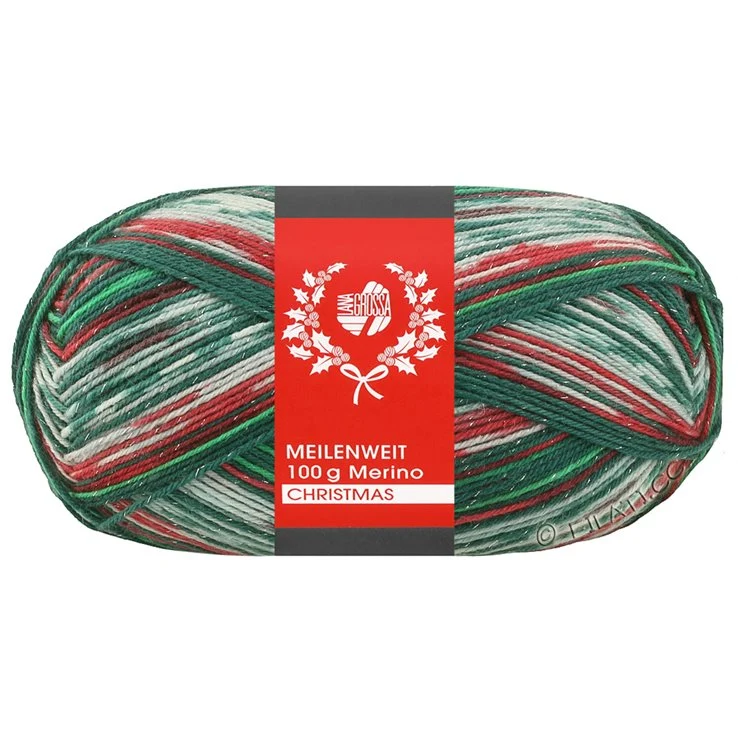 Lana Grossa Meilenweit 100 Merino Christmas Lurex