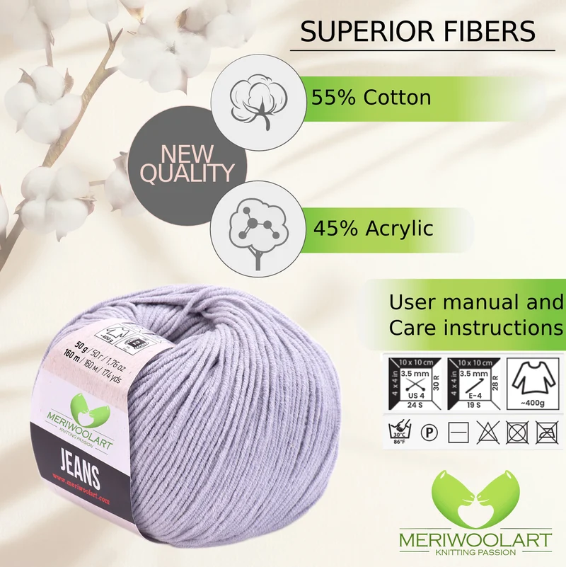 JEANS Steel Cotton YARN 50g 160m