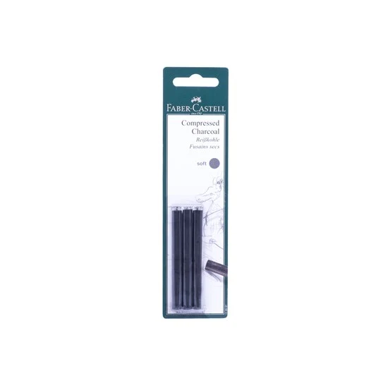 Set of 3 pitt soft charcoal sticks black
