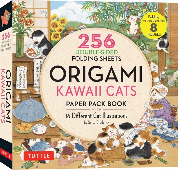Origami Kawaii Cats Paper Pack Book: 256 Double-Sided Folding Sheets (Includes Instructions for 8 Models)