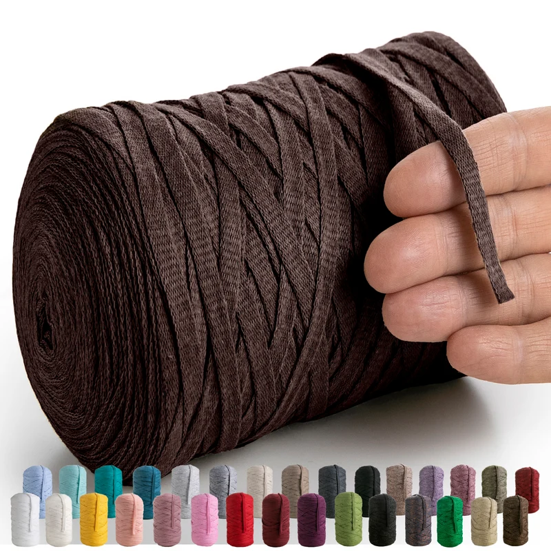 Brown Cotton Ribbon 10mm 150m