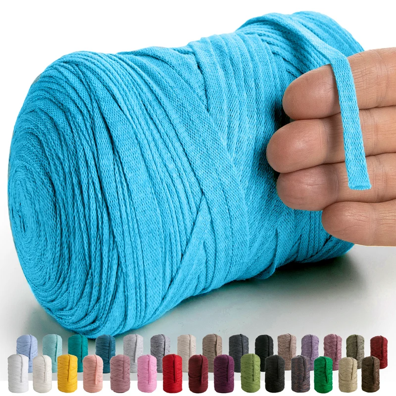 Turquiose Cotton Ribbon 10mm 150m