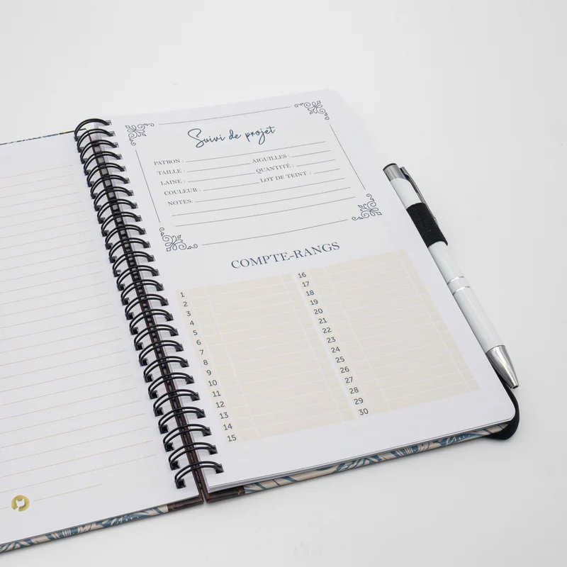 My Biscotte Yarns Project Notebook - with pen