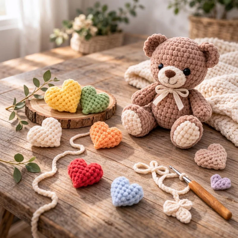 Multicolor Chenille Yarn Set A – 12 x 30 g