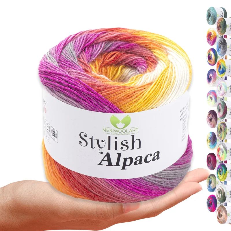 STYLISH ALPACA WOOL YARN 7719 WOOL 150g 525m