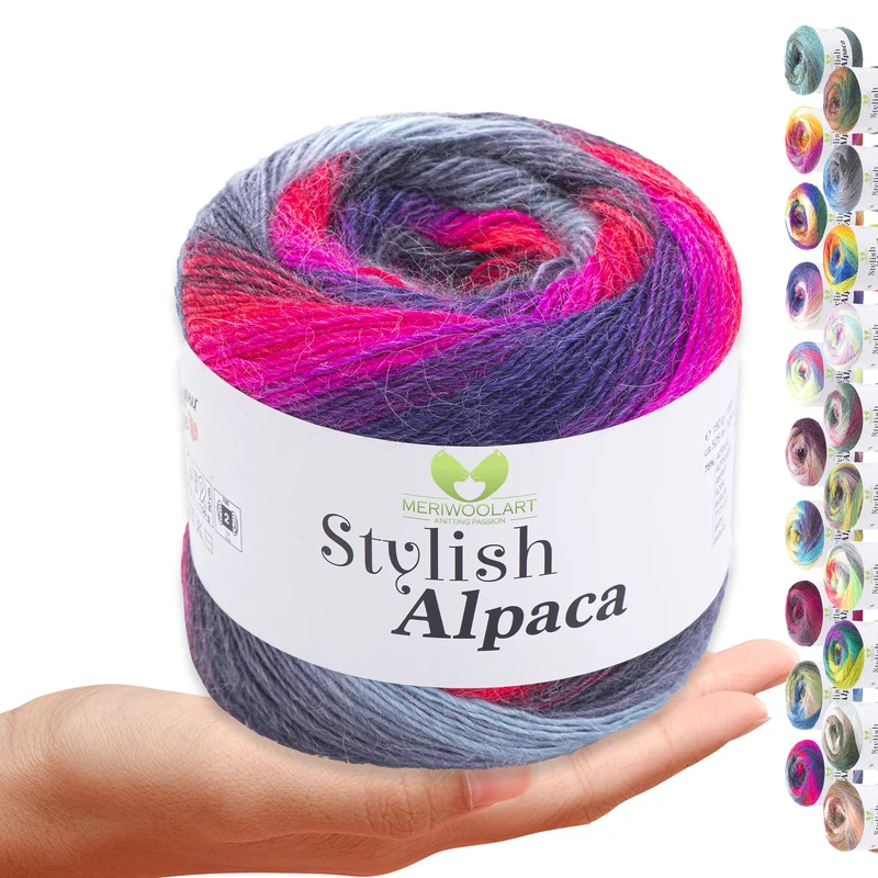 STYLISH ALPACA WOOL YARN 7711 WOOL 150g 525m
