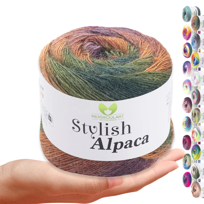 STYLISH ALPACA WOOL YARN 7710 WOOL 150g 525m