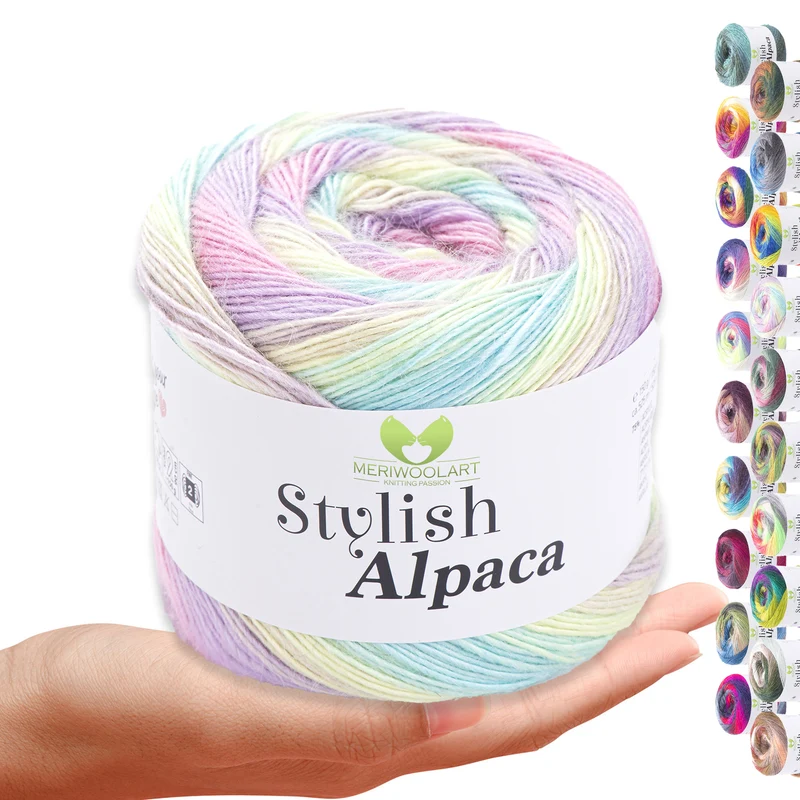 STYLISH ALPACA WOOL YARN 7707 WOOL 150g 525m