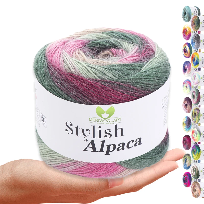 STYLISH ALPACA WOOL YARN 7706 WOOL 150g 525m