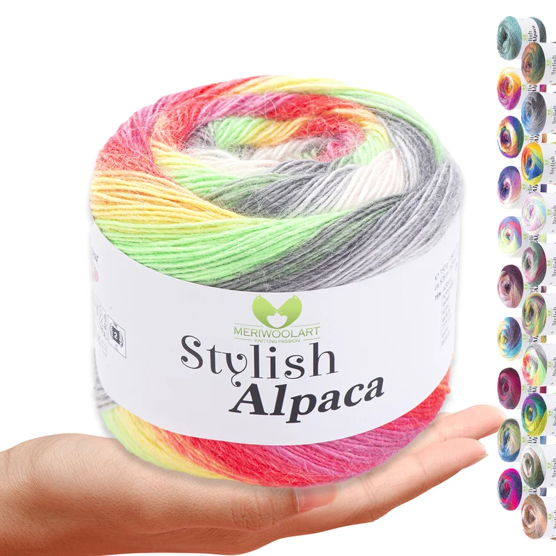 STYLISH ALPACA WOOL YARN 7704 WOOL 150g 525m