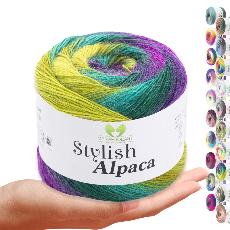 STYLISH ALPACA WOOL YARN 7703 WOOL 150g 525m