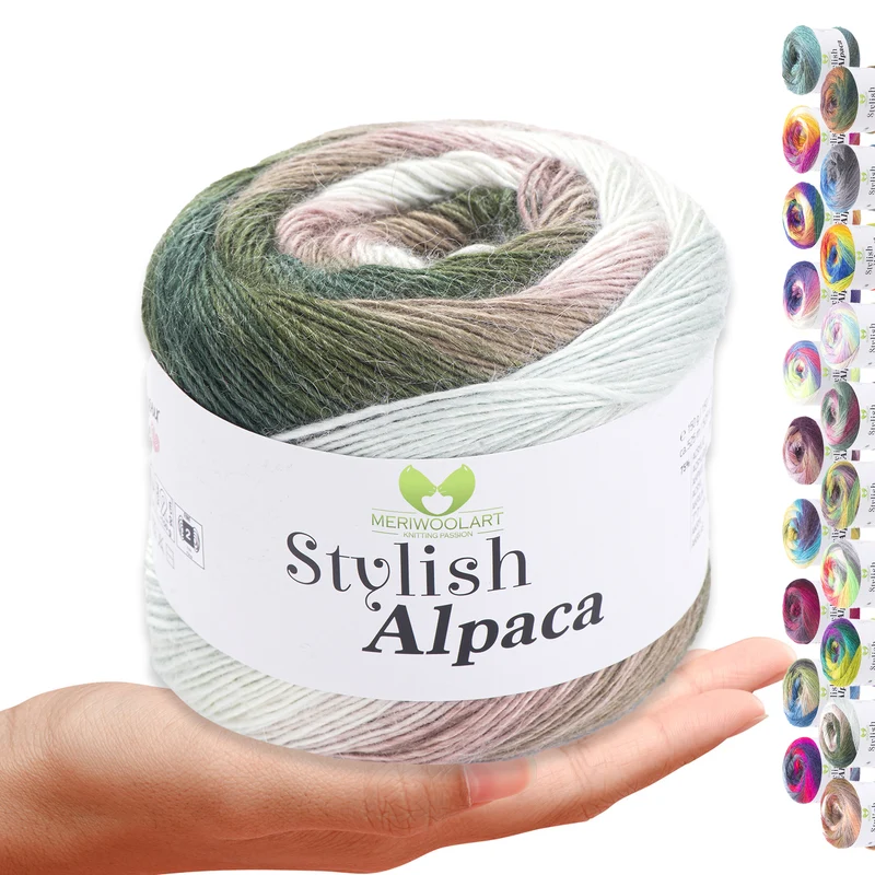 STYLISH ALPACA WOOL YARN 7702 WOOL 150g 525m