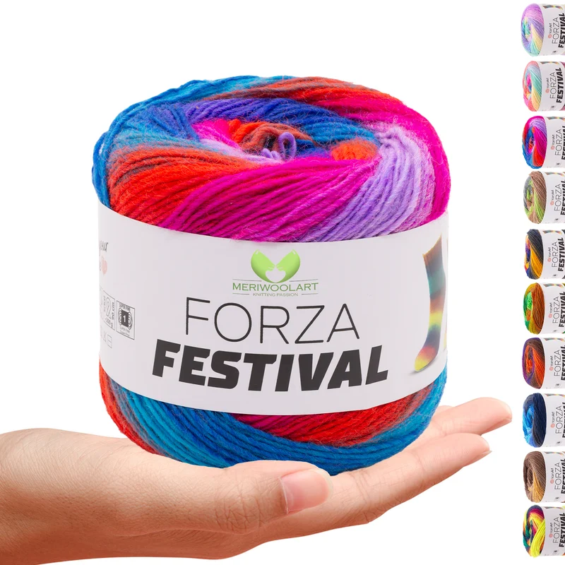FORZA FESTIVAL 2913 WOOL YARN 100g 420