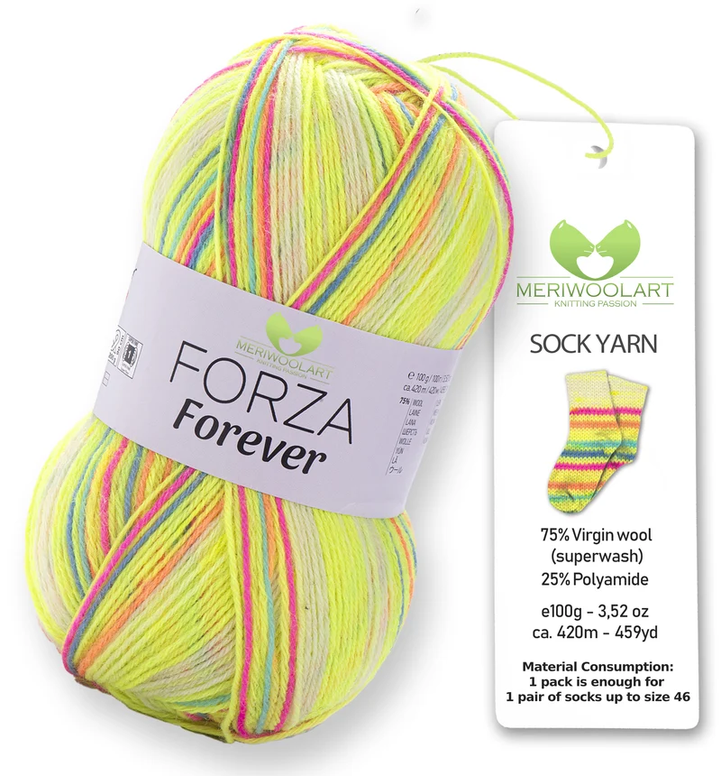 FORZA FOREVER 2710 WOOL SOCK YARN 100g 420