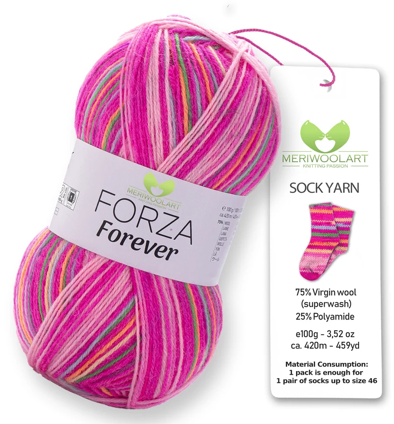 FORZA FOREVER 2707 WOOL SOCK YARN 100g 420