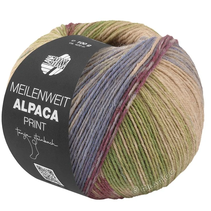 Lana Grossa Meilenweit-150 Alpaca Print II 6 Fils