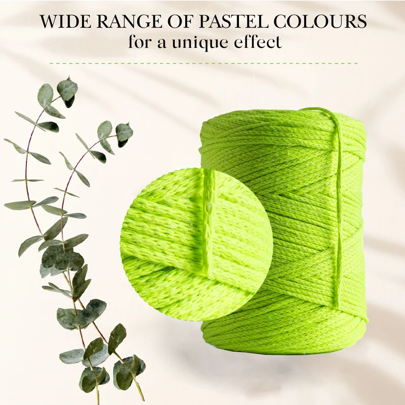 Neon Yellow Macramé Cotton 2mm 250m