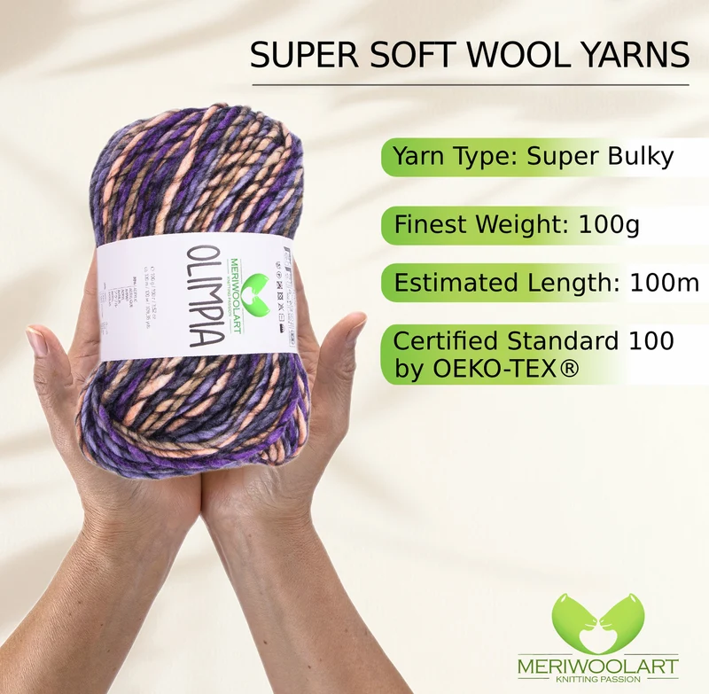 OLIMPIA-1412 CHUNKY MERINO WOOL YARNS