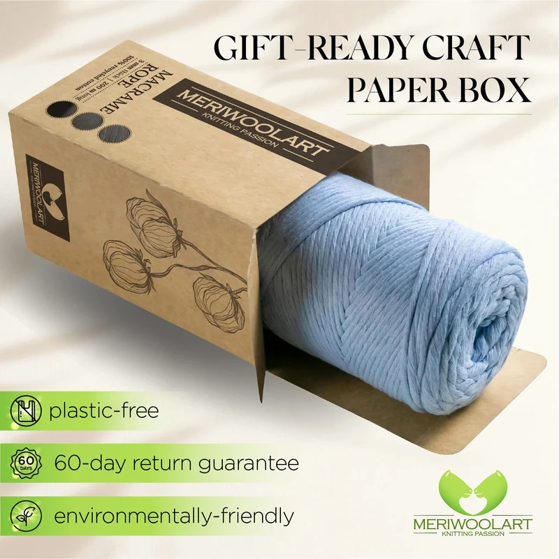 Babyblue Single Twisted Macramé 3mm 200m