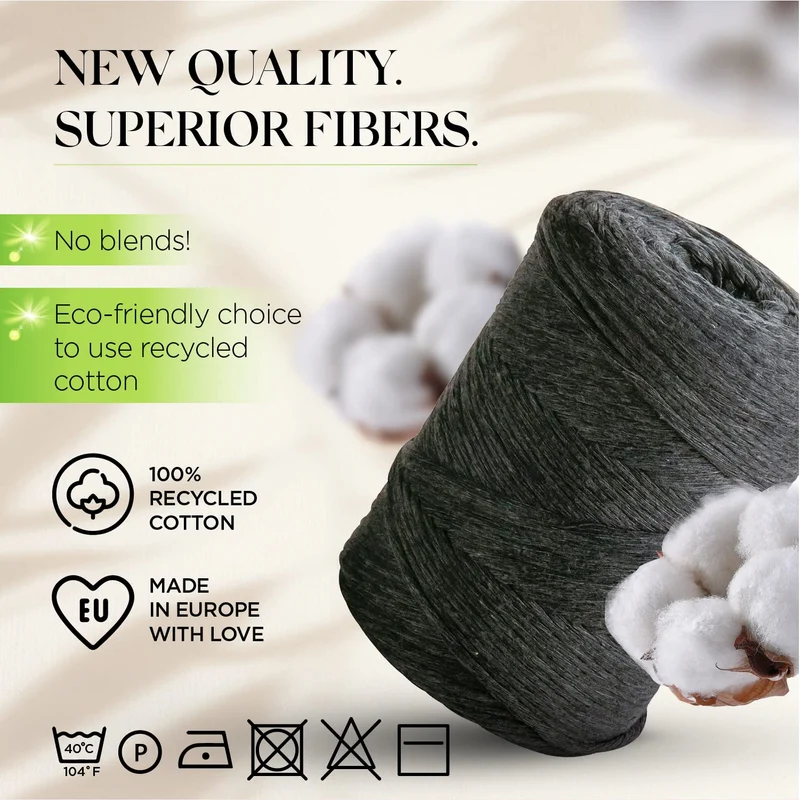 Graphite Single Twisted Macramé 3mm 200m