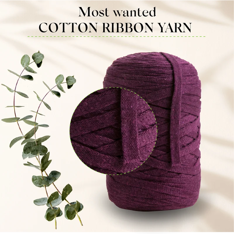 Violet Cotton Ribbon 10mm 150m