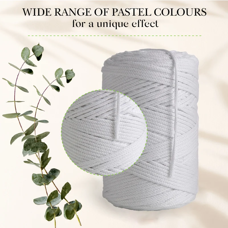 White Macramé Cotton 2mm 250m