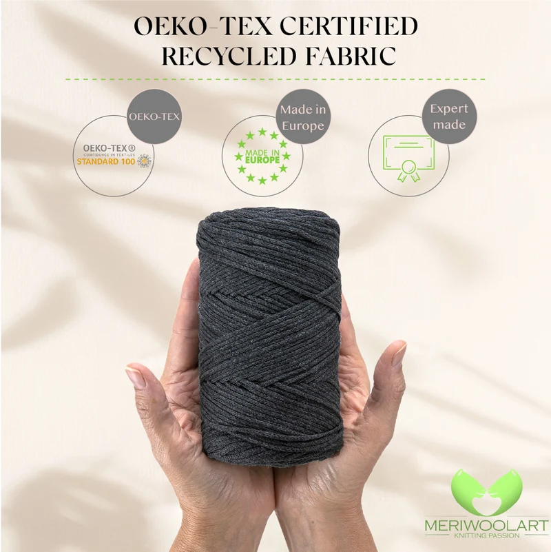 Graphite Macramé Cotton 2mm 250m