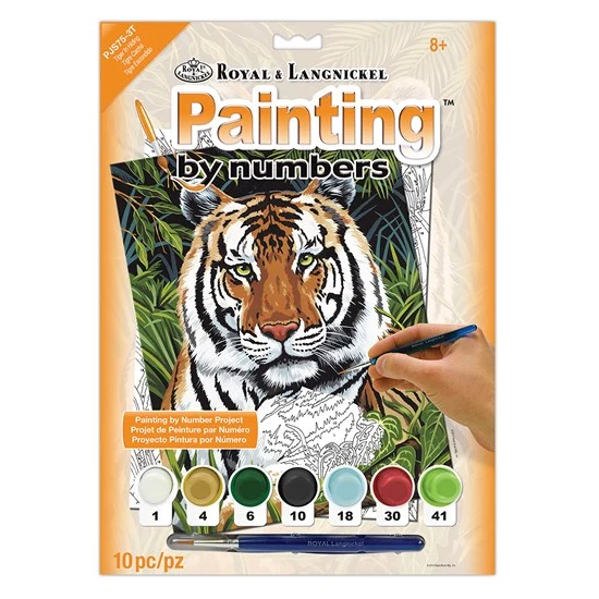 Paint By Numbers Junior Tiger Hiding