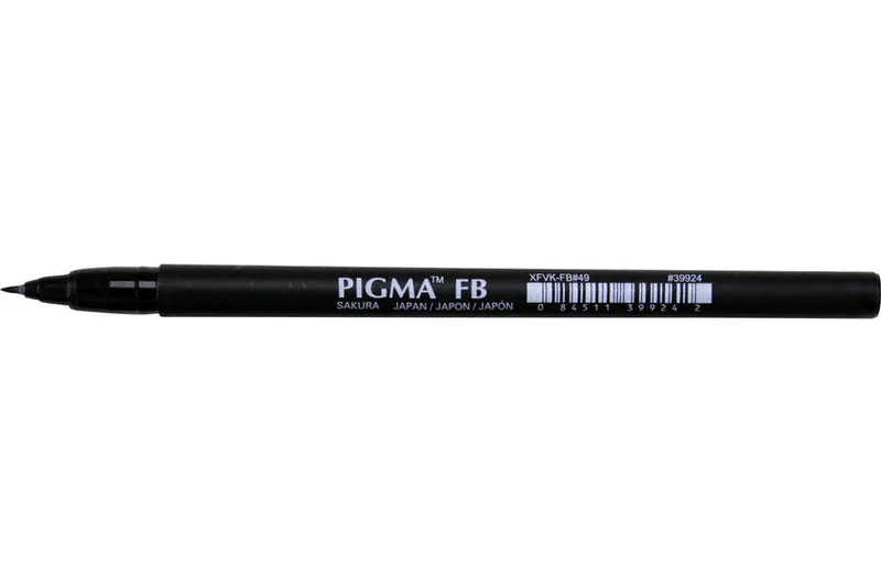 Pigma brush marker fine black