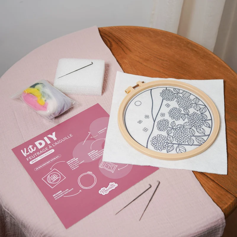 Kit DIY feutrage à l'aiguille Hortensia