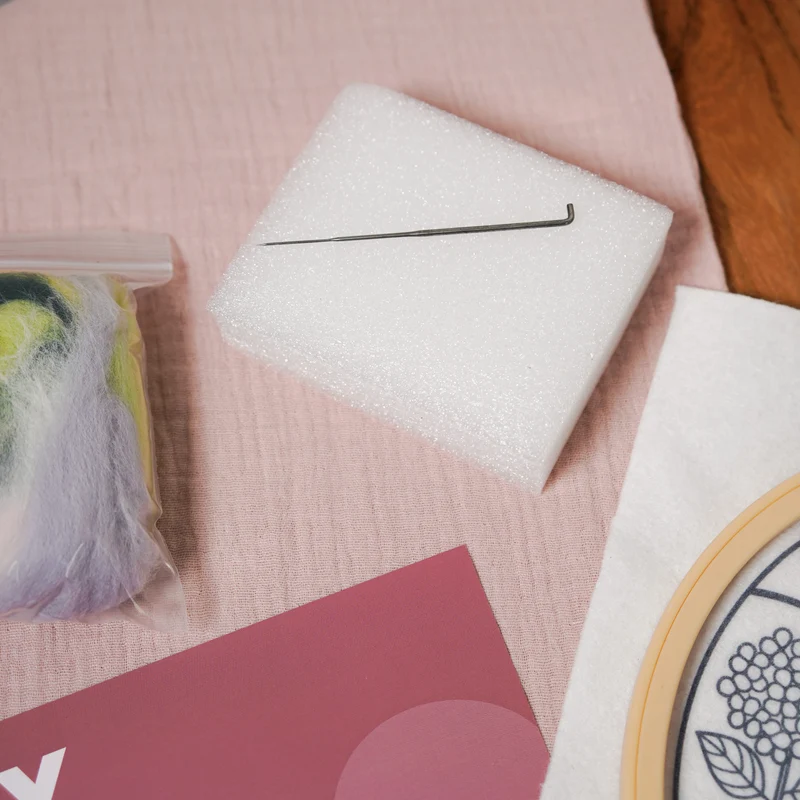 Kit DIY feutrage à l'aiguille Hortensia