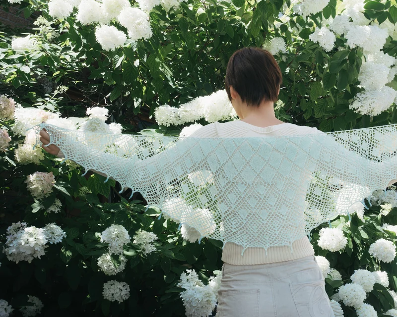 Crystallace Shawl - Knitting Pattern and Optional Kits