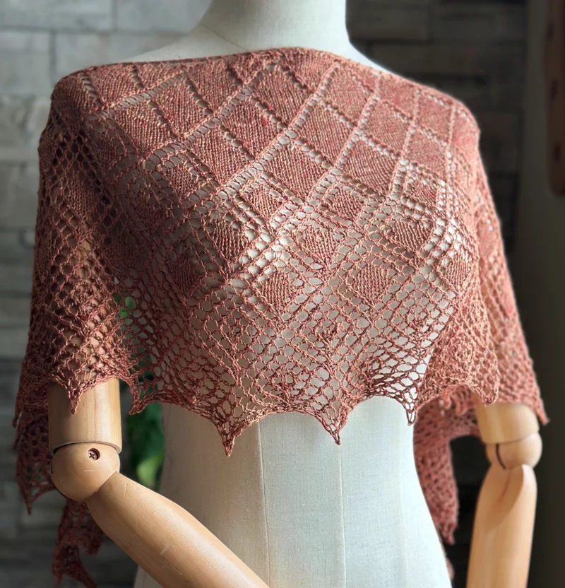 Crystallace Shawl - Knitting Pattern and Optional Kits