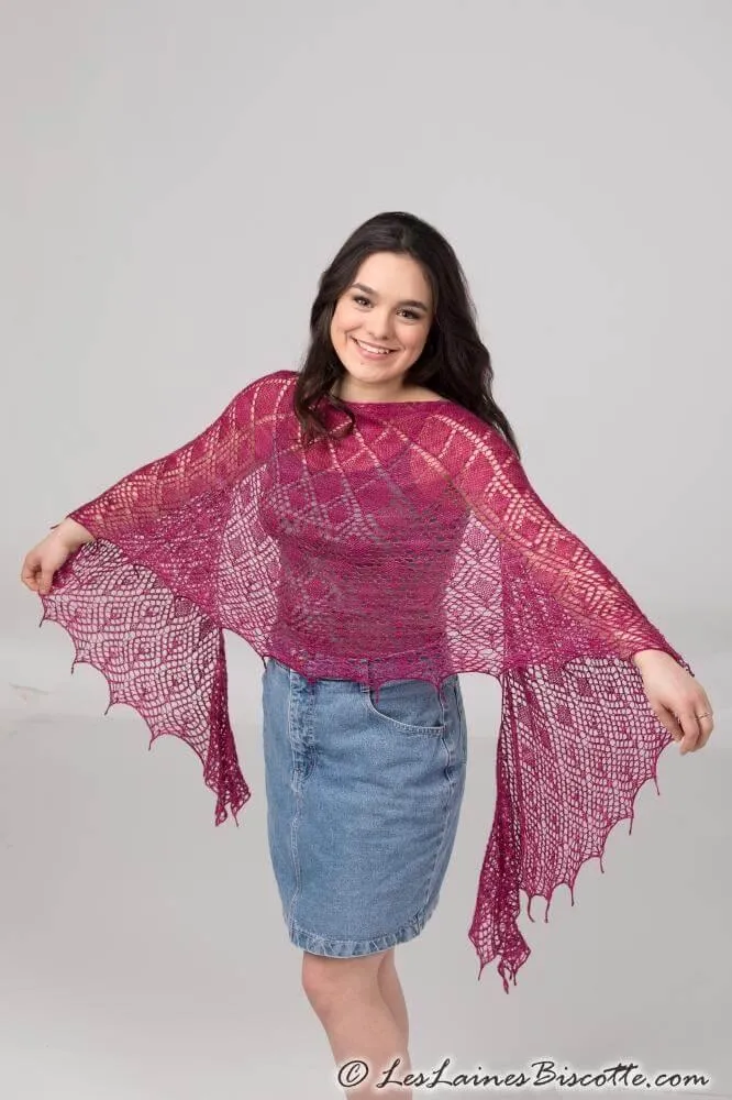 Crystallace Shawl - Knitting Pattern and Optional Kits