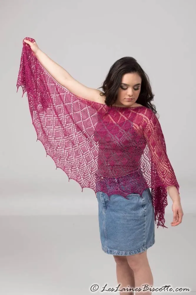 Crystallace Shawl - Knitting Pattern and Optional Kits