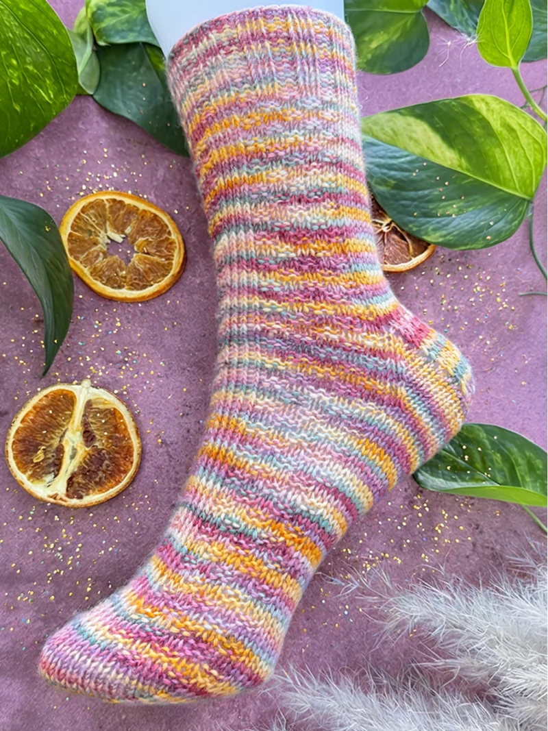 Twisted Textured Socks - Knitting pattern and Optional kit