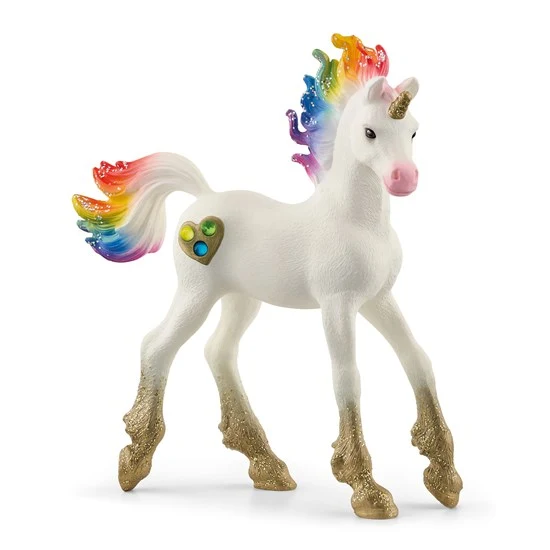 Figurine rainbow love unicorn foal