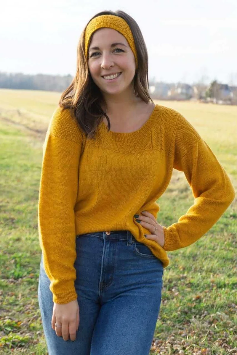 Gulf Islands Pullover & Headband - Knitting pattern