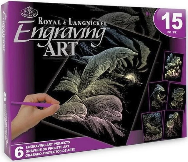 Set of Holographic Engraving Sea Animals 15pcs