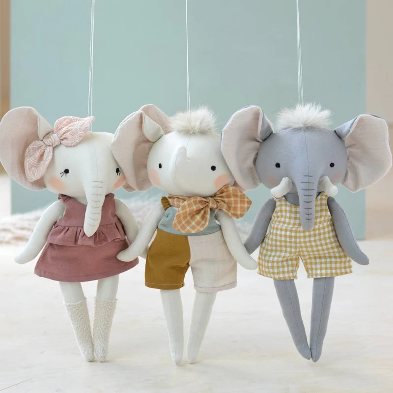 Patron de couture PDF | Poupée éléphant | Mes Petites Lunes