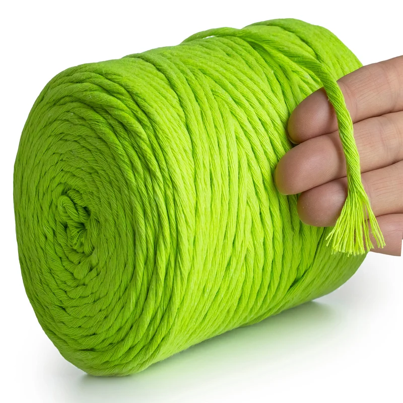 Neon Yellow Single Twisted Macramé 4mm 225m