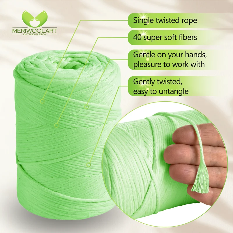 Light Green Single Twisted Macramé 3mm 200m