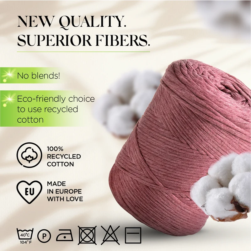 Plum Single Twisted Macramé 3mm 200m