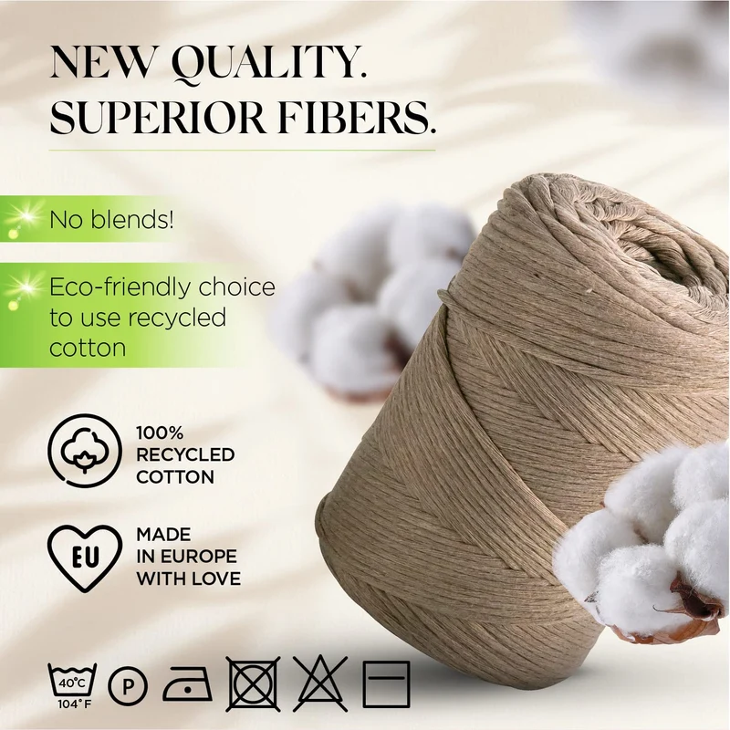 Dark Sand Single Twisted Macramé 3mm 200m