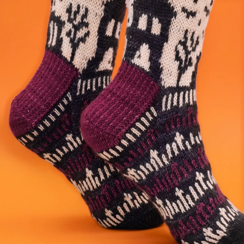 Salem Gloaming Socks - Knitting Pattern and Limited 2026 Halloween Kits